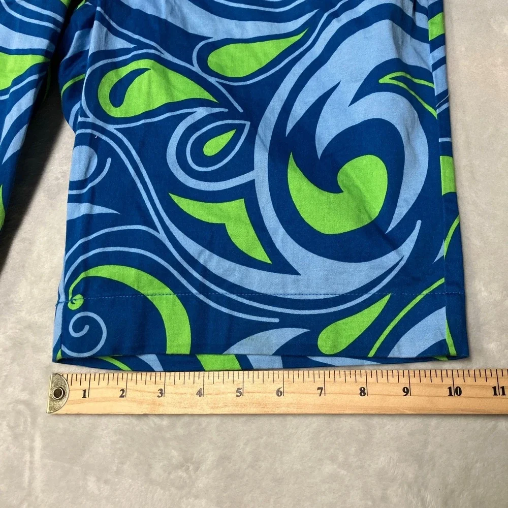 Loudmouth Golf Shorts Psychedelic Swirl Blue Green Paisley Men 32